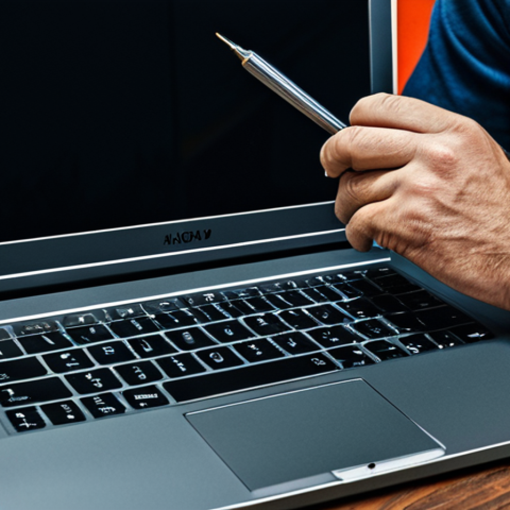 Image 1 Prompt: Laptop Repair Frustration**