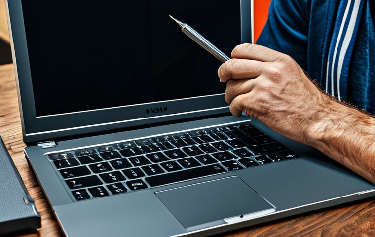 Image 1 Prompt: Laptop Repair Frustration**