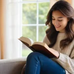 노트북의 SSD 업그레이드 방법 - **Prompt 1: "A young woman, approximately 25 years old, with long wavy brown hair, is comfortably se...