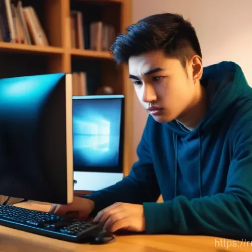 Home 14 컴퓨터 고장 진단 프로그램 추천 - **Prompt:** A young person, possibly in their late teens or early twenties, with a frustrated expres...