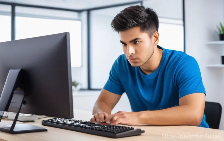 컴퓨터 고장 진단 프로그램 추천 - **Prompt:** A young person, possibly in their late teens or early twenties, with a frustrated expres...