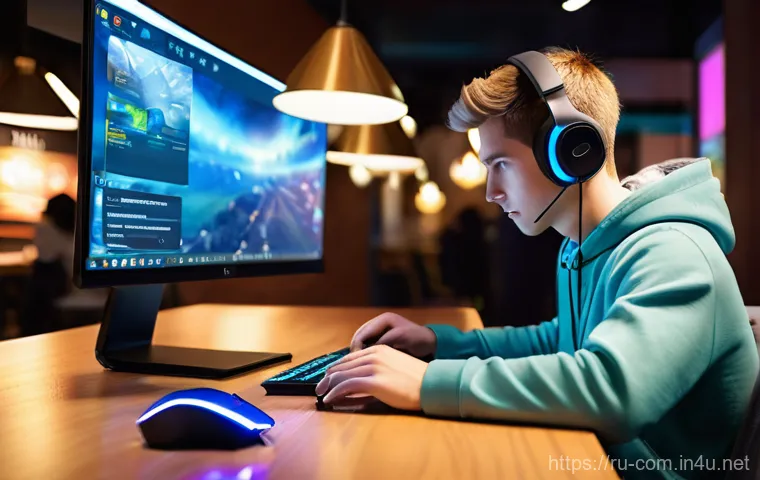 게이밍 노트북과 데스크톱 비교 - **Prompt 1: "A serene and meticulously organized high-end gaming desktop setup in a modern, well-lit...